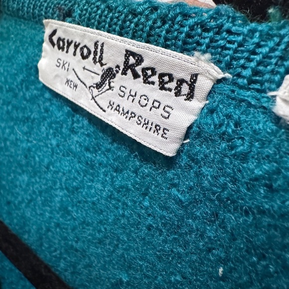 Vintage Women’s Carroll Reed 1960s green 100% wool sweater in great condition - Picture 5 of 7